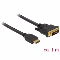 DeLOCK 85652, 1 m, HDMI tipo A (Standard), DVI, Maschio, Maschio, Dritto