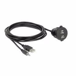 DeLOCK 85719, 2 m, USB A, USB A, Nero