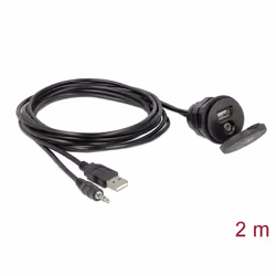 DeLOCK 85719 cavo USB 2 m USB A Nero
