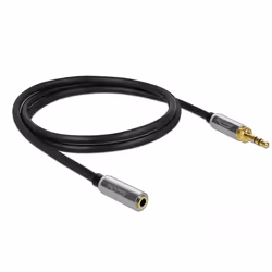 DeLOCK 85782, 3.5mm, Maschio, 3.5mm, Femmina, 3 m, Nero, Grigio