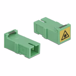 DeLOCK Accoppiatore con protezione laser flip SC Simplex femmina per SC Simplex femmina 4 pezzi