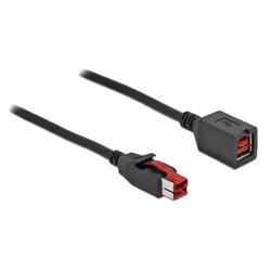 DeLOCK Cavo prolunga PoweredUSB 24 V 3 m, 3 m, Nero