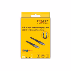 DeLOCK Cavo coassiale USB 40 Gbps per dati e ricarica rapida 1 m 8K 60 Hz USB PD 3.1 Extended Power Range 240 W - Vista aggiuntiva 6