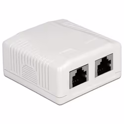 DeLOCK 86197, 2 x RJ-45, Bianco, TIA-568A/B, 59 mm, 61 mm, 29,5 mm