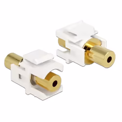 DeLOCK 2x3.5 mm, Oro, Bianco, 3.5mm, 3.5mm, Oro, 22,3 mm, 36,3 mm