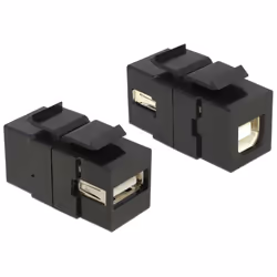 DeLOCK 86370, Nero, USB 2.0 A, USB 2.0 B, 22,3 mm, 16,8 mm