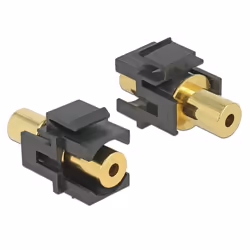 DeLOCK 2x3.5mm, Nero, Oro, 3.5mm, 3.5mm, Oro, 22,3 mm, 36,3 mm