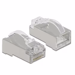 DeLOCK 86474, RJ-45, Trasparente, Maschio, Dritto, Policarbonato, Cat6
