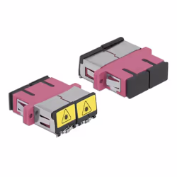 DeLOCK Accoppiatore in fibra ottica con protezione laser flip SC Duplex femmina per SC Duplex femmina multimodale viola