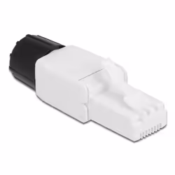 DeLOCK RJ45 maschio Cat.6 UTP senza attrezzi, RJ-45, Bianco, Maschio, Dritto, Cloruro di polivinile (PVC), 22/24