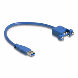 DeLOCK Cavo USB 3.0 Tipo-A maschio > USB 3.0 Tipo-A femmina da 25 cm, 0,25 m, USB A, USB A, USB 3.2 Gen 1 (3.1 Gen 1), 5 Gbit ...