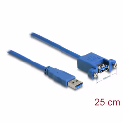 DeLOCK Cavo USB 3.0 Tipo-A maschio > USB 3.0 Tipo-A femmina da 25 cm