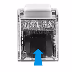 DeLOCK Cavo RJ45 maschio a modulo Keystone RJ45 femmina Cat.6A 5 m nero