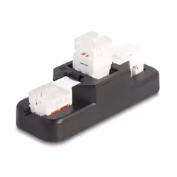 DeLOCK Set Keystone LSA con supporto a clip RJ45 / RJ11 Cat.6 nero, Piatto, Nero, Bianco, RJ-45, LSA, Femmina, Femmina