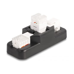 DeLOCK Set Keystone LSA con supporto a clip RJ45 / RJ11 Cat.6 nero