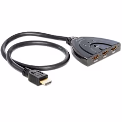 DeLOCK 87619, HDMI, Nero, 1024 x 768 (XGA), 1600 x 1200 (UXGA), 1920 x 1080 (HD 1080), 640 x 480 (VGA), 800 x 600 (SVGA), 0,6 ...