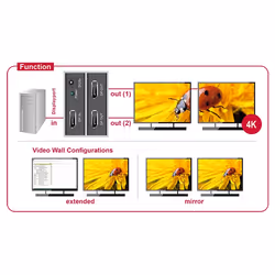 DeLOCK 87691 ripartitore video DisplayPort 2x DisplayPort - Vista aggiuntiva 4