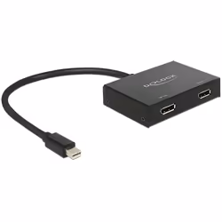 DeLOCK 87695, 0,3 m, Mini DisplayPort, 2 x DisplayPort, Maschio, Femmina, 1.2a