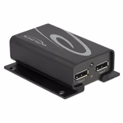 DeLOCK 87697, DisplayPort, Metallo, Nero, 3840 x 2160, 2160p, Attività