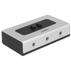 DeLOCK 87699 commutatore audio Nero, Grigio