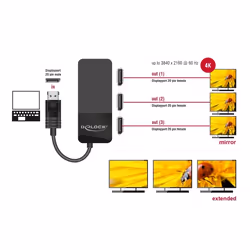 DeLOCK 87737 ripartitore video DisplayPort 3x DisplayPort - Vista aggiuntiva 4