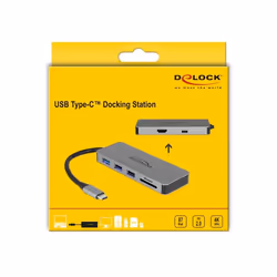 DeLOCK 87743 replicatore di porte e docking station per laptop USB 3.2 Gen 1 (3.1 Gen 1) Type-C Grigio - Vista aggiuntiva 4