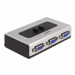 DeLOCK Switch VGA manuale bidirezionale a 2 porte, VGA, Plastica, 1920 x 1080 Pixel, 180,5 mm, 89 mm, 50 mm