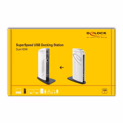 DeLOCK Docking Station USB Dual HDMI Full-HD / USB 3.2 / LAN / Audio - Vista aggiuntiva 6