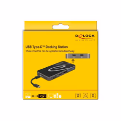 DeLOCK USB Type-C 3.2 Dockingstation 4K HDMI DP / 1080p VGA, USB Hub und PD 3.0 - Vista aggiuntiva 7