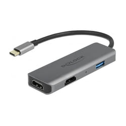 DeLOCK Adattatore USB Type-C Dual HDMI con 4K 60 Hz e porta USB