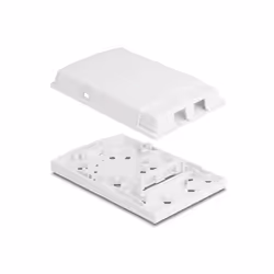 DeLOCK Scatola di connessione in fibra ottica per il montaggio a parete per 2 x SC Simplex o LC Duplex bianco