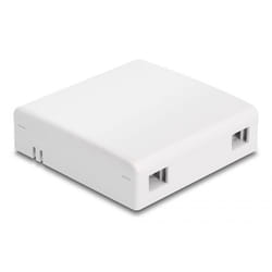 DeLOCK Scatola di connessione in fibra ottica per il montaggio a parete per 2 x SC Simplex o LC Duplex bianco