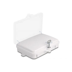 DeLOCK Scatola di distribuzione in fibra ottica per interni ed esterni IP65 impermeabile bloccabile a chiave 6 porte bianco