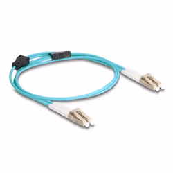 DeLOCK Cavo in fibra ottica con armatura in metallo da LC Duplex a LC Duplex multimodale OM3 1 m, 1 m, OM3, LC, LC