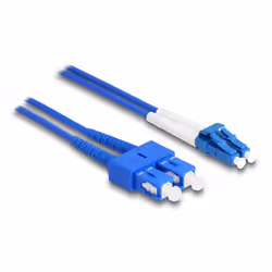 DeLOCK Cavo in fibra ottica con armatura in metallo da LC Duplex a SC Duplex monomodale OS2 3 m