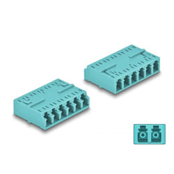 DeLOCK Accoppiatore per fibra ottica HD LC Hexaplex femmina per LC Hexaplex femmina aqua