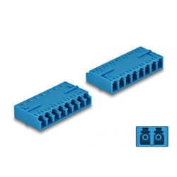 DeLOCK Accoppiatore per fibra ottica HD LC Octuplex femmina per LC Octuplex femmina blu