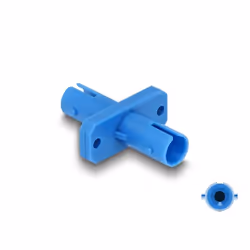 DeLOCK Accoppiatore fibra ottica ST Simplex femmina a ST Simplex femmina blu, ST/ST, Blu, Plastica, 22 mm, 30 mm, 9,3 mm