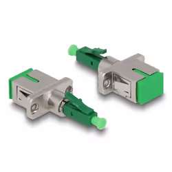DeLOCK Accoppiatore ibrido in fibra ottica LC Simplex maschio per SC Simplex femmina verde