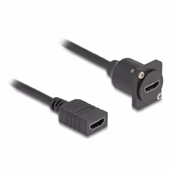 DeLOCK Cavo HDMI di Tipo-D da femmina a femmina nero da 20 cm, 0,2 m, HDMI tipo A (Standard), HDMI tipo A (Standard), Nero