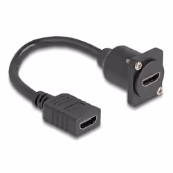 DeLOCK Cavo HDMI di Tipo-D da femmina a femmina nero da 20 cm