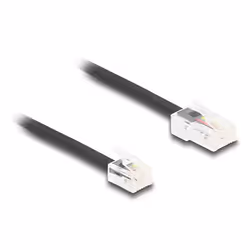 DeLOCK Cavo telefonico da RJ45 maschio a RJ11 maschio nero 1 m, 1 m, RJ-45, RJ-11, Nero, Maschio, Maschio
