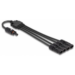 DeLOCK Cavo splitter solare DL4 1 x femmina per 4 x maschio 50 cm nero