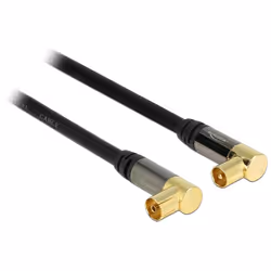DeLOCK 88781 cavo coassiale RG-6/U 1 m IEC Nero
