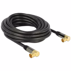 DeLOCK 88917, 5 m, RG-6/U, IEC, IEC, Nero