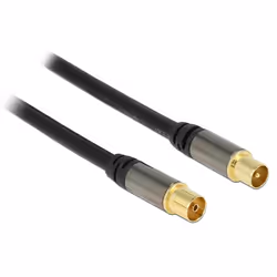 DeLOCK 88922 cavo coassiale RG-6/U 1 m IEC Nero