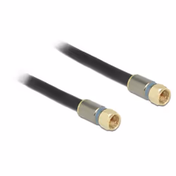 DeLOCK 88950, 10 m, RG-6/U, F plug, F plug, Nero