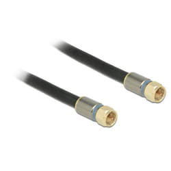 DeLOCK 88950 cavo coassiale RG-6/U 10 m F plug Nero