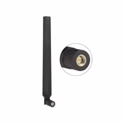 DeLOCK 88976, 4 dBi, 50 Ω, Antenna omnidirezionale, SMA, 4,0:1, Nero
