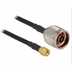 DeLOCK 89465 cavo coassiale RG-58 5 m N plug SMA plug Nero